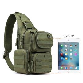 G4Free Taktisch Brusttasche Military Schultertasche Chest Sling Pack Molle Armee Crossbody Bag Militärisch Umhängetasche Single Strap Rucksack für Reisen Wandern Camping Trekking