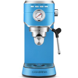 CASABREWS CM5418 Espresso Machine 20 Bar, Stainless Steel Espresso Maker with Milk Frother Steam Wand, Professional Coffee Machine with 34oz Removable Water Tank, Gift for Him, Gift for Friend, Blue