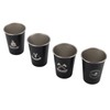 4pcs Camping Cups Black 350ml Outdoor Camping Portable Stainless Steel