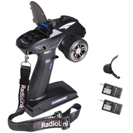 DUMBORC X6 RC Radio Transmitter and Receiver X6FG with Gyro (2pcs), 6H Remote Controller with Circuit Safety Protection, 3S Fast Response, Smart Mix Control Function for Remote Car/Boat/Tank