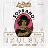 La Bella 15 Soprano Black Nylon Ukulele Guitar String 28-28