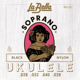 La Bella 15 Soprano Black Nylon Ukulele Guitar String 28-28