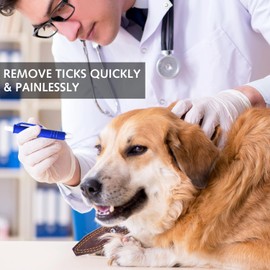 DILUSILK 5 in 1 Tick Removal Kit for Pets, Stainless Steel Tick Remover Tools Set for Dogs, Cats, and Humans 2 Tick Remover Hooks, 2 Tweezers, and 1 Tick Remover Tool