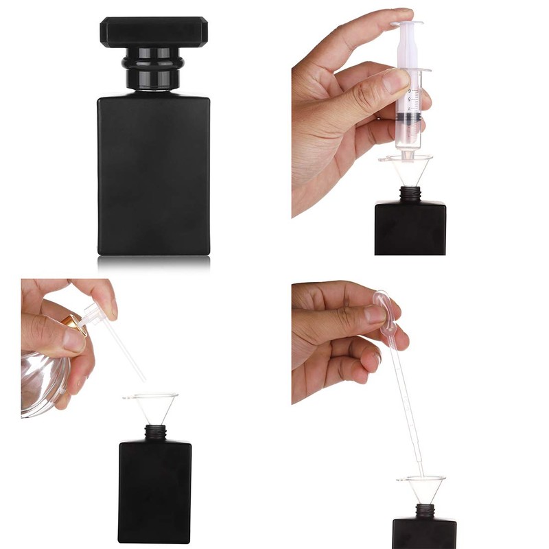 6 Pack 30ml / 1 Oz Black Assorted Refillable Perfume