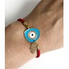 Blue Evil Eye Hamsa Hand Red String Lucky Charms Bracelet