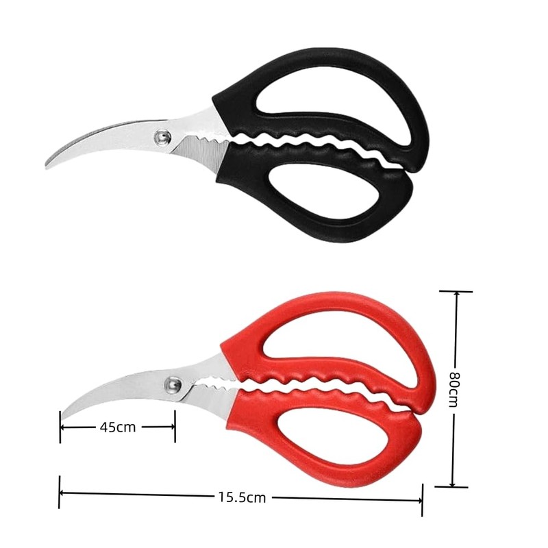 4 Pcs Seafood Scissors for Kitchen Multifunctional Seafood Fish Crab