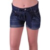EyeCatchClothing - Damen Jeans Short im sportlichen Indigo Style mit