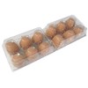Clear Plastic Tri-Fold Split 6-Egg Carton - 35 Pack