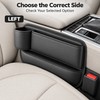 Car Seat Gap Organizer with Cup Holder – Black Leather-Style