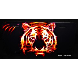 DIGIART INTERNATIONAL TIGER WILDLIFE BIG CAT ANIMAL LOVE FRIEND Metal Novelty Car license Plate Tag