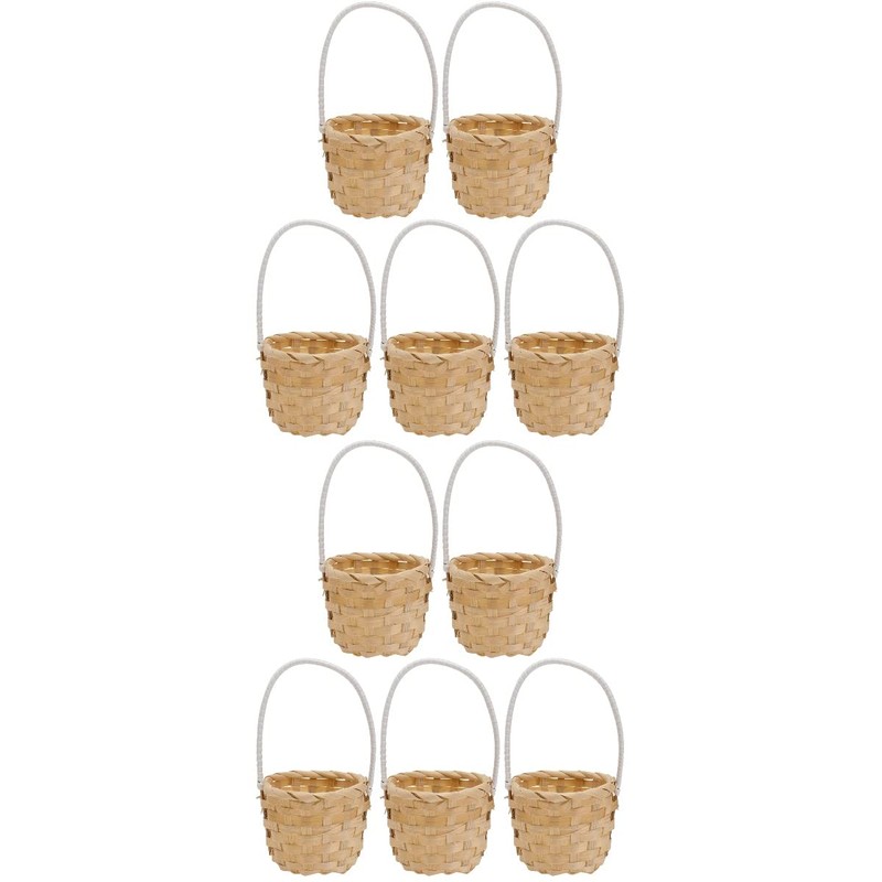 Happyyami 10 x Small Wicker Basket