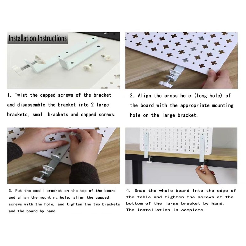 Desk Clamp 2Pcs - Tabletop Fixing Bracket Hook, Orifice Plate