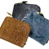 Vincent Crafted, Tochigi Leather, Paisley, L-Shaped Zipper, Mini Wallet, FARIA