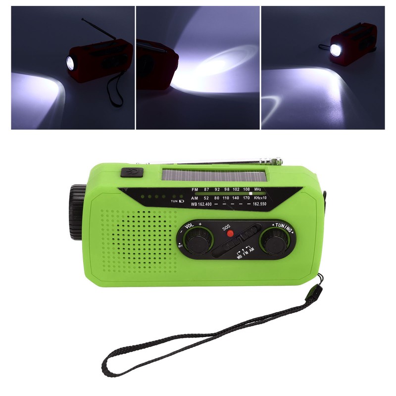 Emergency Radio Hand Power Generation Solar Radio with LED Flashlight