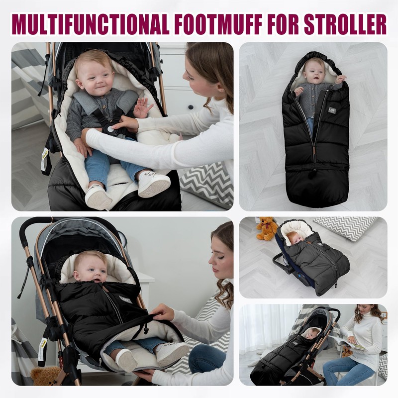 LAT Baby Warm Bunting Bag Universal,Extended and Removable,Stroller Sleeping Bag