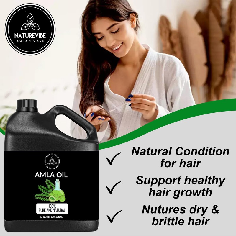 Naturevibe Botanicals Naturevibe Botanicals Amla Oil 32oz and Bhringraj Oil