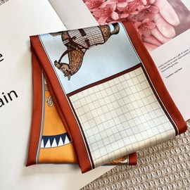 FONYVE Silk Head Scarf for Hair Fashion Headwrap for Women Lightweight Neck Tie