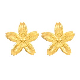 FDEETY Earrings Flower Earrings Vintage Fashion Jewellery Flower Earrings Hypoallergenic Gift for Women Girlfriend Mum Girls, Stainless Steel