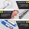 2 Pcs Stainless Feeler Gauges, 32 Pieces Universal Blade Feeler