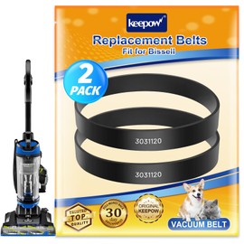 KEEPOW Vacuum Belt Compatible with Bissell CleanView Swivel Rewind Pet Vacuum Cleaner Model 3832 3836 3837 3839 3534 3536 3674 3675 3676 36762, 2 Pack