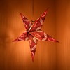 Morse Code Paper Star Lantern with 12 Foot Power Cord