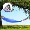 200x150cm Blue Portable Outdoor Camping Hammock with Rod Camping Courtyard
