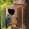 Yaoyiizy Owl House, Barn Owl Nesting Box with Bird Stand
