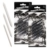 12 Pieces Graphite Material Sticks with 3 Blending Stumps, Square
