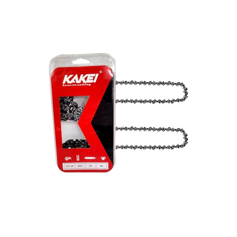 KAKEI (2 Pack) Chainsaw Chain 10" - 3/8" LP, 043"