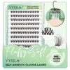 VYRILA Self-Adhesive Lash Cluster, Pre-Glued Clusters, Pop-On Faux Eyelashes, 3D