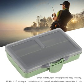 Fishing Tackle Box 2Pcs Multiple Compartments Box Organizer for Fishing Hook Bait Gadget Storage(2Compartments)