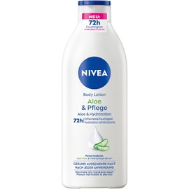 NIVEA Body Lotion Aloe & Care, Body Cream with Deep Care Serum for 72 Hours of Moisture, Body Lotion with Pure Hyaluronic and Aloe Vera of Natural Origin (400 ml)