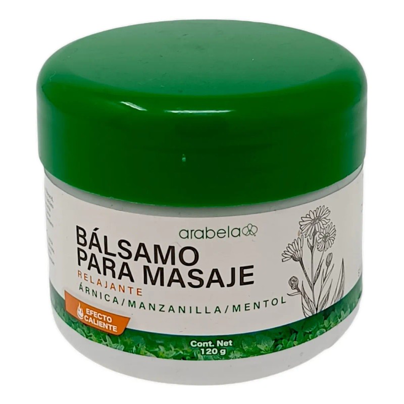 Balsamo Para Masaje Efecto Caliente Arnica Manzanilla Mentol