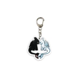 EBTY DREAMS Inc. - Set of 1 Train Your Dragon Acrylic Keychain Toothless, Light Fury v1