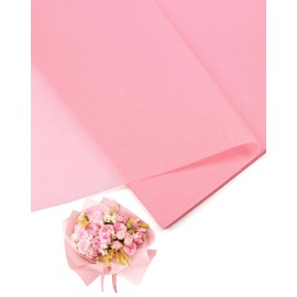 40 Sheets Floral Wrapping Paper Korean Flower Packaging Paper for DIY Crafts Weddings Birthdays Valentine's Day Floral Wrap Florist Supplies 19.6 x 27.5 Inches (Pink)