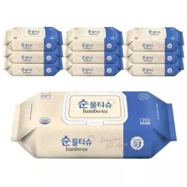 Monalisa [모나리자] 모나리자 순물티슈 점보 캡70매 10팩 Mona Lisa Pure Water Wipes Jumbo Cap 70 Sheets 10 Packs [Basic]