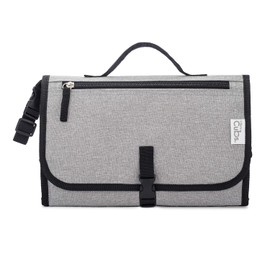 Baby Changing Pad, Portable Diaper Changing Pads for Newborn Girl & boy – Waterproof Travel Changing Station- Baby Shower Gifts by Comfy Cubs with Custom Option (Solid Grey, Large)