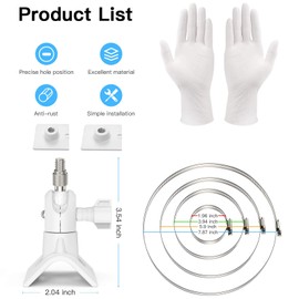 Outdoor Mount for Ring Solar Panel and Ring Super Solar Panel, Fits 1.96-7.87 inch Pole, Tree, Cylindri Rail, Drainage Pipe, No Punching Needed(White, 1 Pack)
