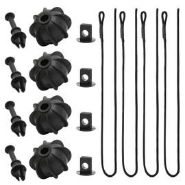 4 Pair Car Parcel Shelf Strings, Tonneau Cover Strap Cord Hanging Rope with Clips, Car Rear Parcel Shelf Cords Replacement Auto Accessories Interior