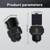 4-Pack Bamboo A1 mini/A1/A2L Hotend Kit, 0.2/0.4/0.6/0.8mm Hardened Steel Nozzle
