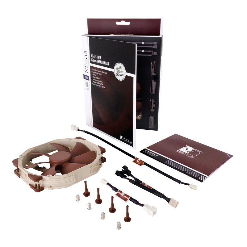 Noctua NF-A15 PWM, Premium Quiet Fan, 4-Pin (140mm, Brown)