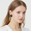 CYV Geometric Square Swirl Wire Spiral Drop Dangle Earrings For
