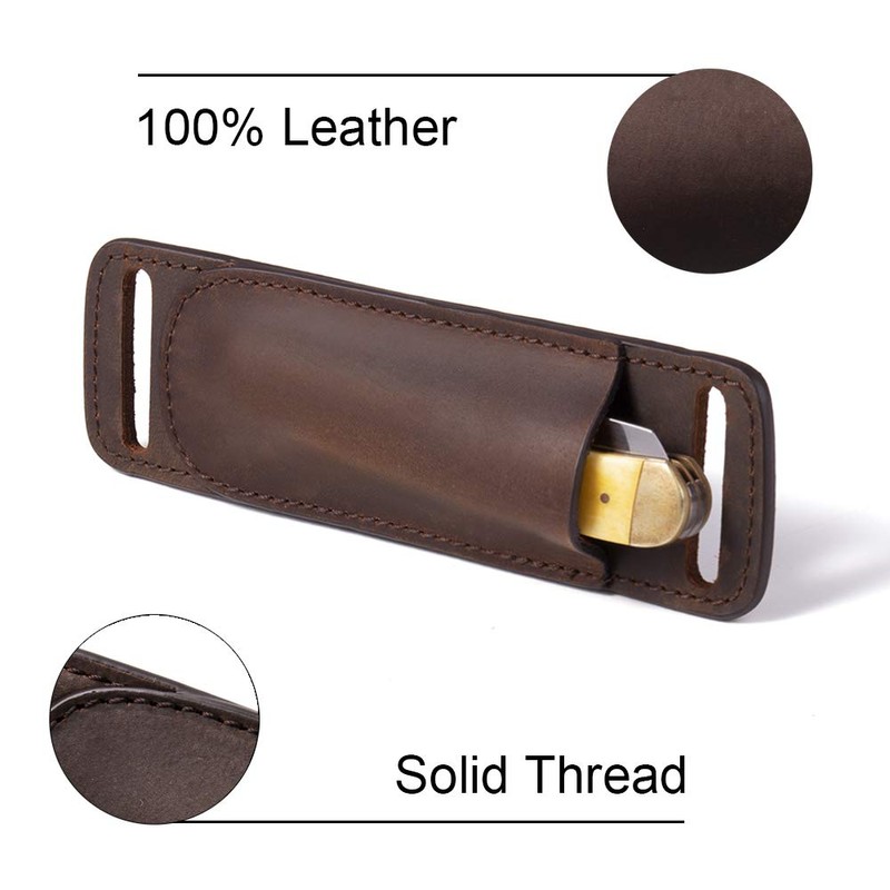 Gentlestache Leather Knife Sheaths for Belt, Knife Holster, Pocket Knife