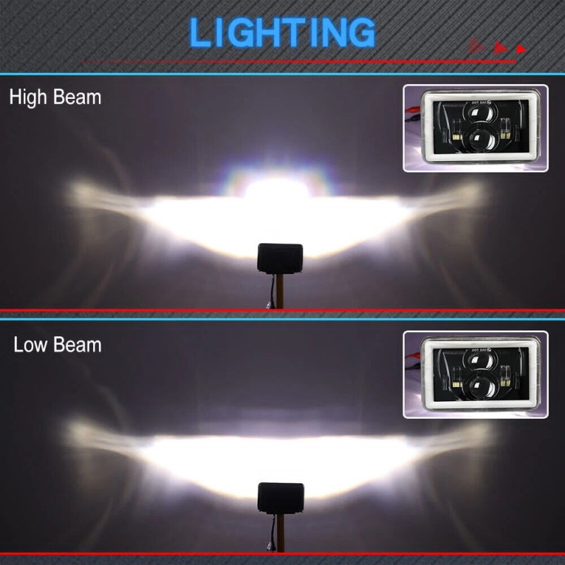 uspart- 4pcs Fit Chevy C10 Pickup Truck 1980-1986 4x6"in LED