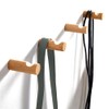 LONANGG 6 Pieces Beech Wood Wall Hooks Coat Hooks Wall
