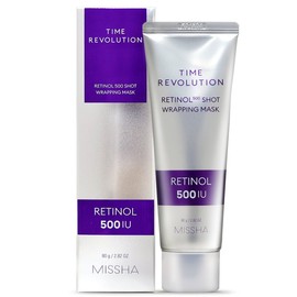 Missha Time Revolution Retinol 500 Shots Wrapping Mask 80g / 미샤 타임 레볼루션 레티놀 500샷 랩핑 마스크 80g