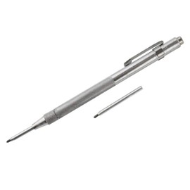 Dapetz ® Tungsten Carbide Scriber Pen, Glass Scribe Tool Engraving Pen with Retractable Tungsten Carbide Tip for Glass, Ceramics and Hardened Steel, 150mm 6"