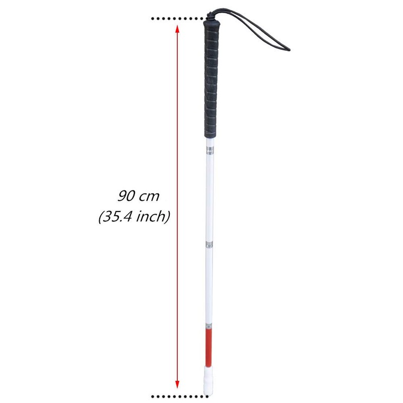90 cm Blind Long Stick White Folding Long Stick with