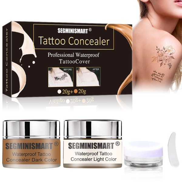 Tattoo Concealer, Tattoo Cover, Scar Concealer, Concealer, Tattoo Remover, Scar Tattoo Concealer, Professional Waterproof Tattoos Cover Up Concealer Tattoo Scar Moles Vitiligo Set