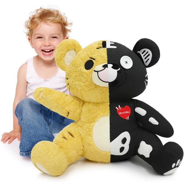 MorisMos Goth Teddy Bear Stuffed Animal,20.86 inch Big Halloween Bear Plush Toy,Soft Gothic Doll for Girl Adult, for Kids